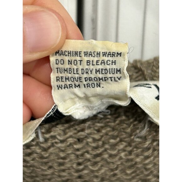 Odyssey Colorblock Crewneck Pullover Sweater Multicolor Sz Large Cozy Grannycore - Picture 7 of 9